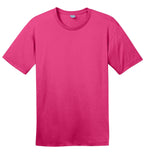 Front View of Dark Fuchsia District Perfect Weight Tee. DT104