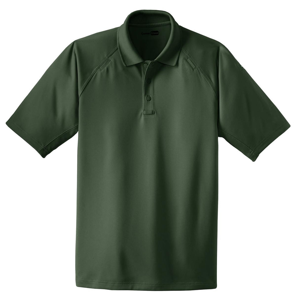 Front View of Dark Green CornerStone - Select Snag-Proof Tactical Polo. CS410