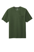 Front View of Dark Green CornerStone Workwear Pocket Tee CS430