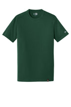 Front View of Dark Green New Era Heritage Blend Crew Tee. NEA100