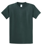 Front View of Dark Green Port & Co Essential Tee. PC61