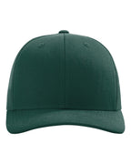 Front View of Dark Green Snapback Trucker Cap - 112