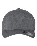 Front View of Dark Grey Heatherlight™ Mélange Cap - 6350