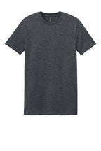 Front View of Dark Heather Gildan Softstyle T-Shirt. 64000