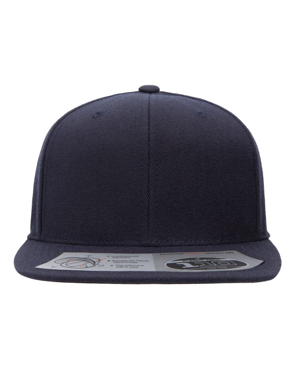 Front View of Dark Navy 110® Snapback Cap - 110F