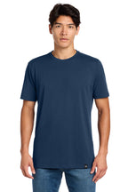 Front View of Dark Royal New Era Heritage Blend Crew Tee. NEA100