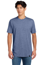 Front View of Dark Royal Tws New Era Heritage Blend Crew Tee. NEA100