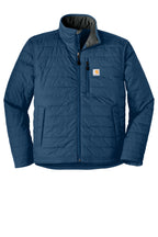 Front View of DarkBlue Carhartt Gilliam Jacket. CT102208