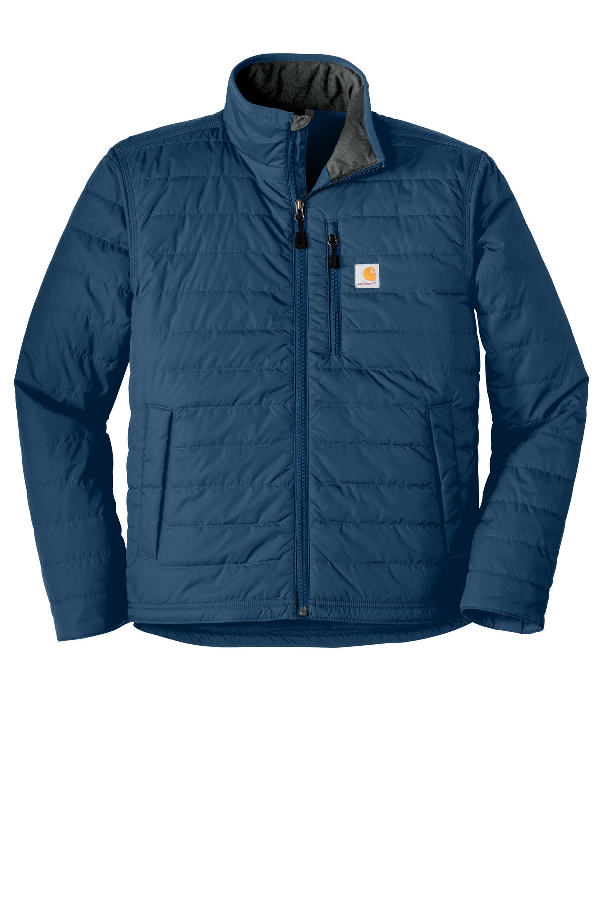Front View of DarkBlue Carhartt Gilliam Jacket. CT102208