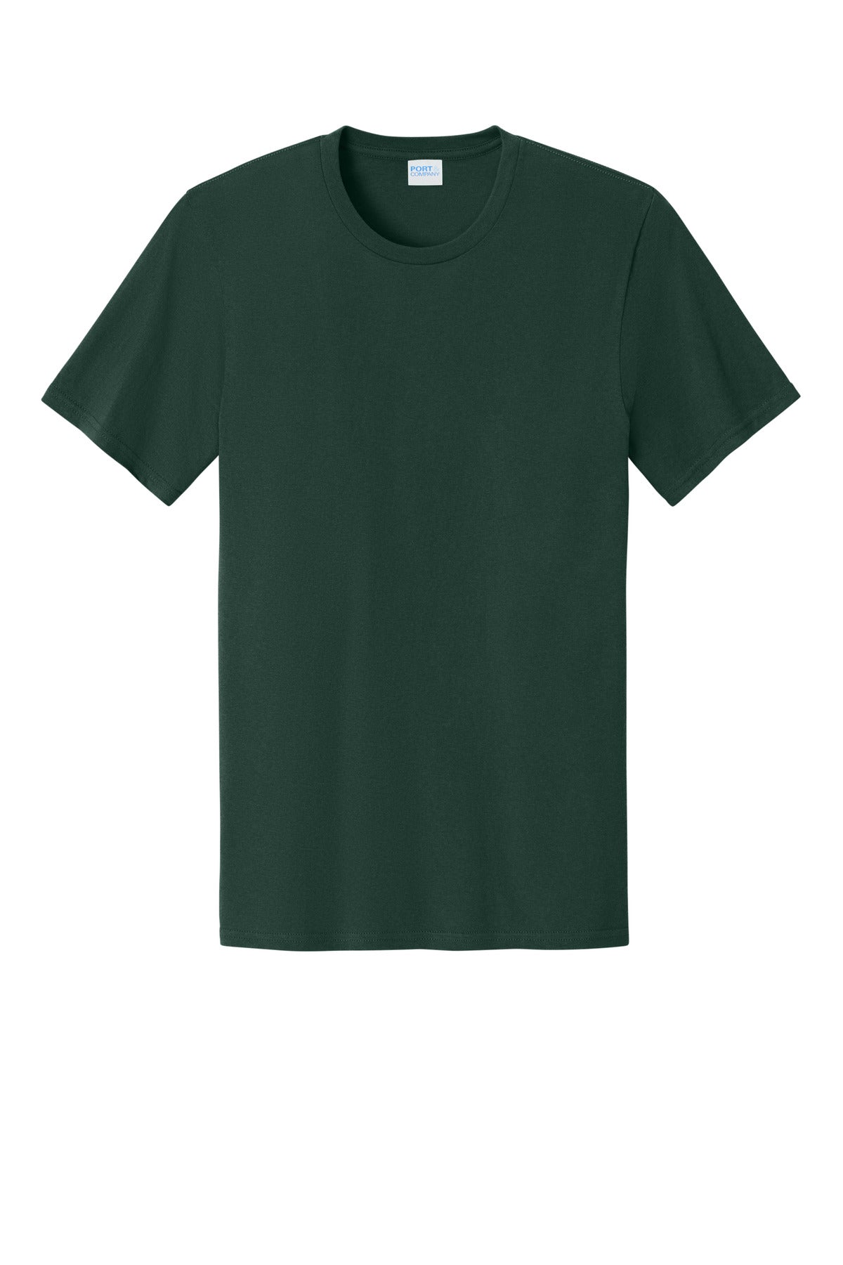 Front View of DarkGreen Port & Co Easy Cotton Tee PC43