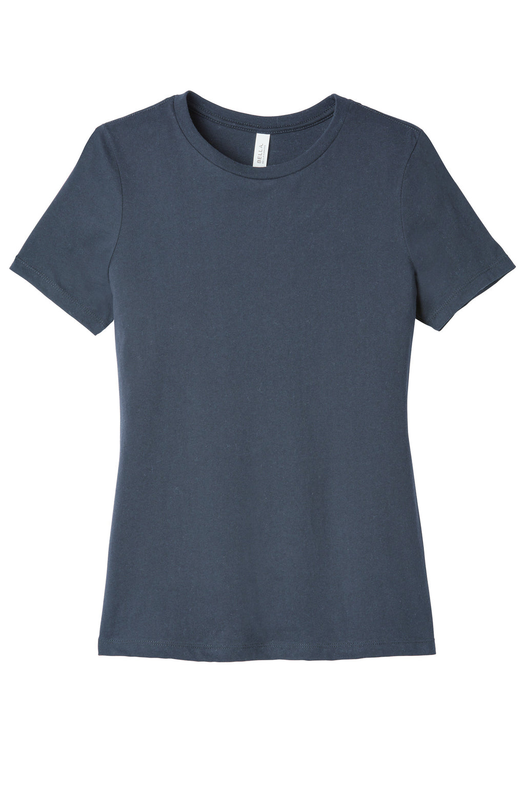 Front View of DarkGrey BELLA+CANVAS Women's Relaxed Jersey Short Sleeve Tee. BC6400