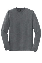 Front View of DarkHthr Gildan - DryBlend 50 Cotton/50 Poly Long Sleeve T-Shirt. 8400