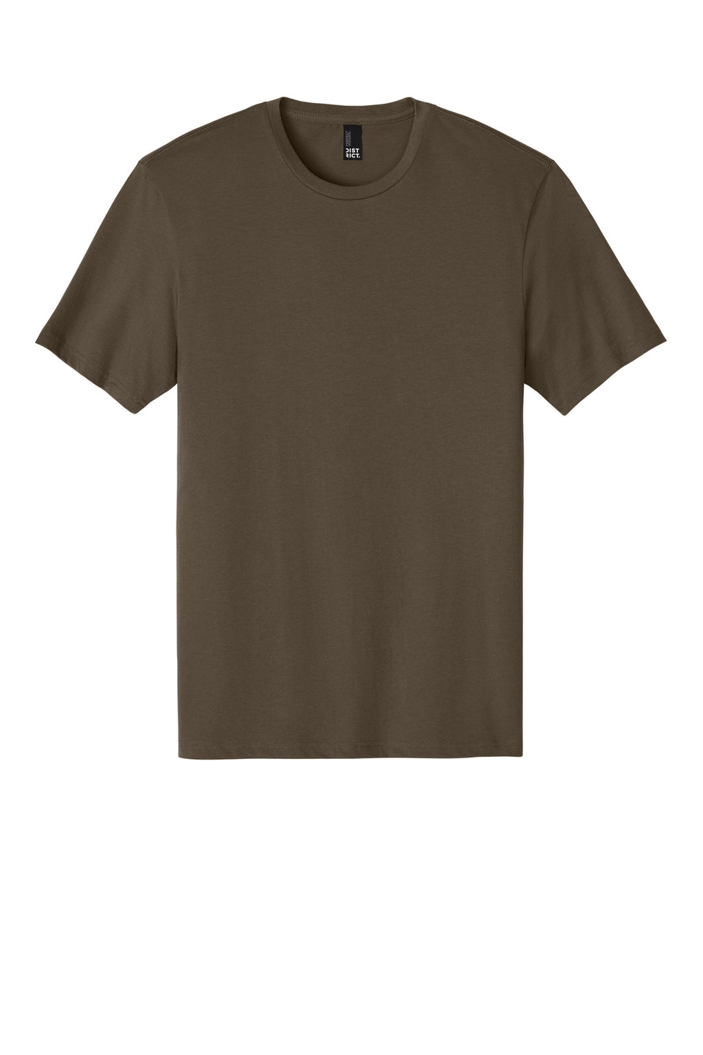 Front View of DarkMocha District Perfect Weight Tee. DT104