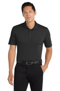Front View of Deep Black Port Authority Dry Zone UV Micro-Mesh Polo. K110