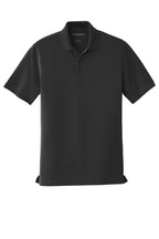 Front View of Deep Black Port Authority Dry Zone UV Micro-Mesh Polo. K110