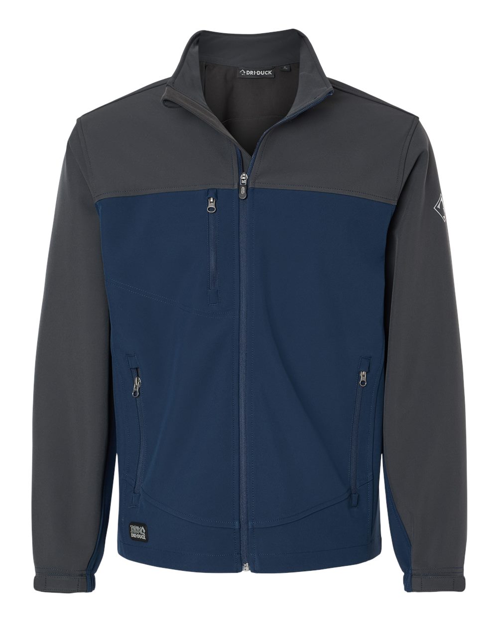 Front View of Deep Blue/ Charcoal Motion Soft Shell Jacket Tall Sizes - 5350T