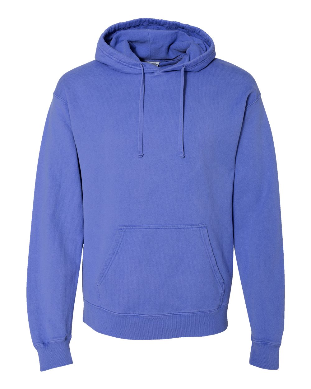 Front View of Deep Forte Blue Garment-Dyed Hooded Sweatshirt - GDH450