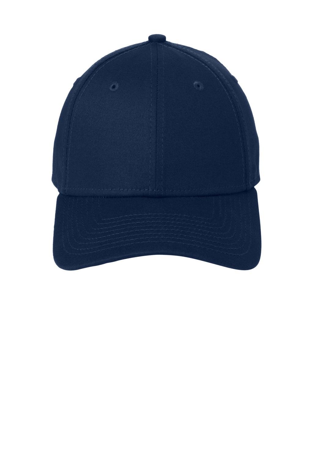Front View of Deep Navy New Era - Structured Stretch Cotton Cap. NE1000