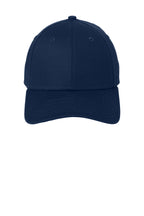 Front View of Deep Navy New Era - Structured Stretch Cotton Cap. NE1000