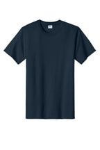 Front View of Deep Navy Port & Co Essential Tee. PC61