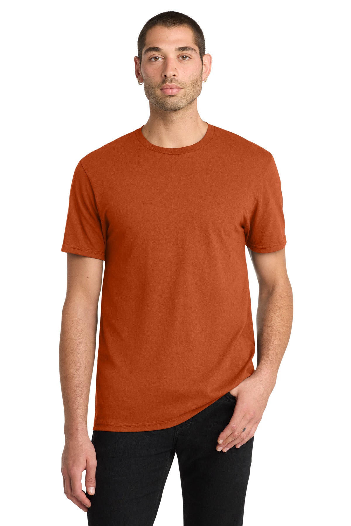 Front View of Deep Orange District The Concert Tee DT5000
