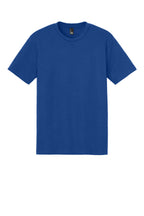 Front View of Deep Royal District Perfect Tri Tee. DM130