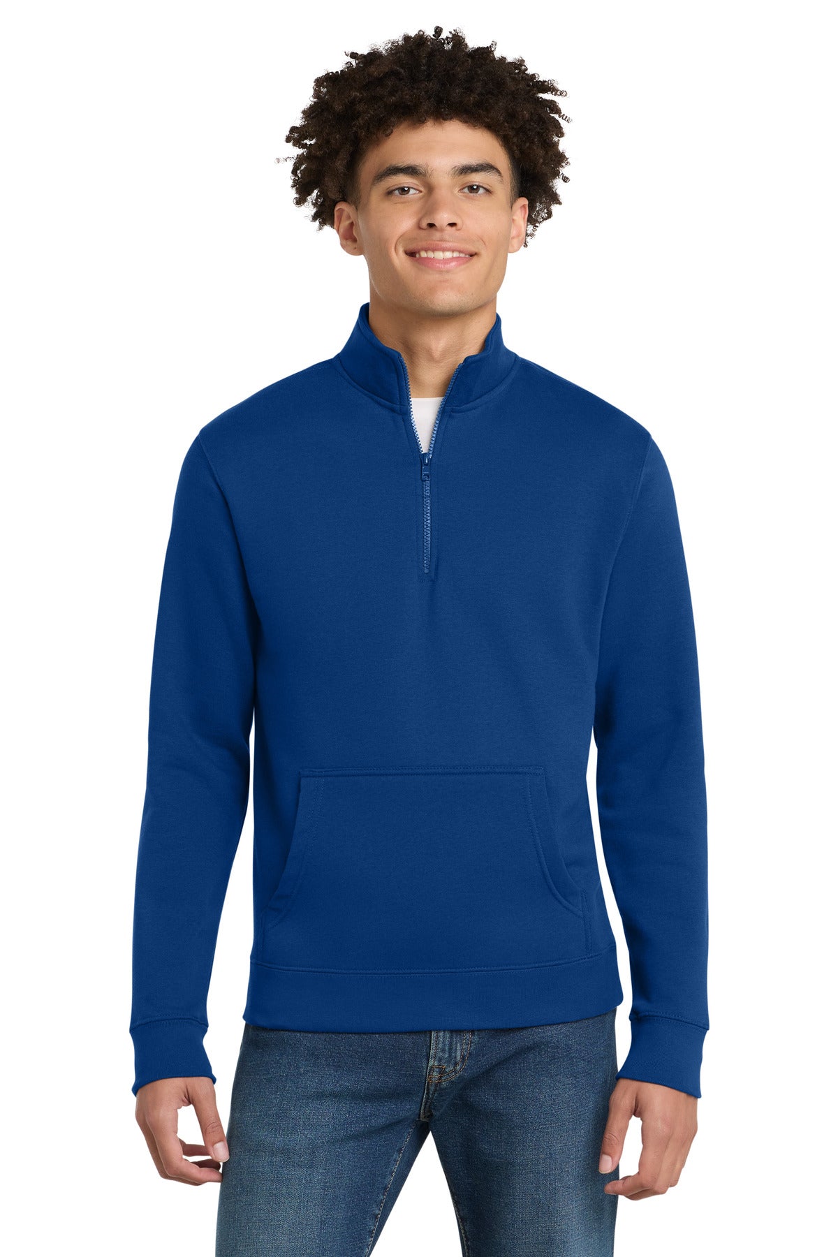 Front View of Deep Royal District V.I.T. Fleece 1/4-Zip DT6106