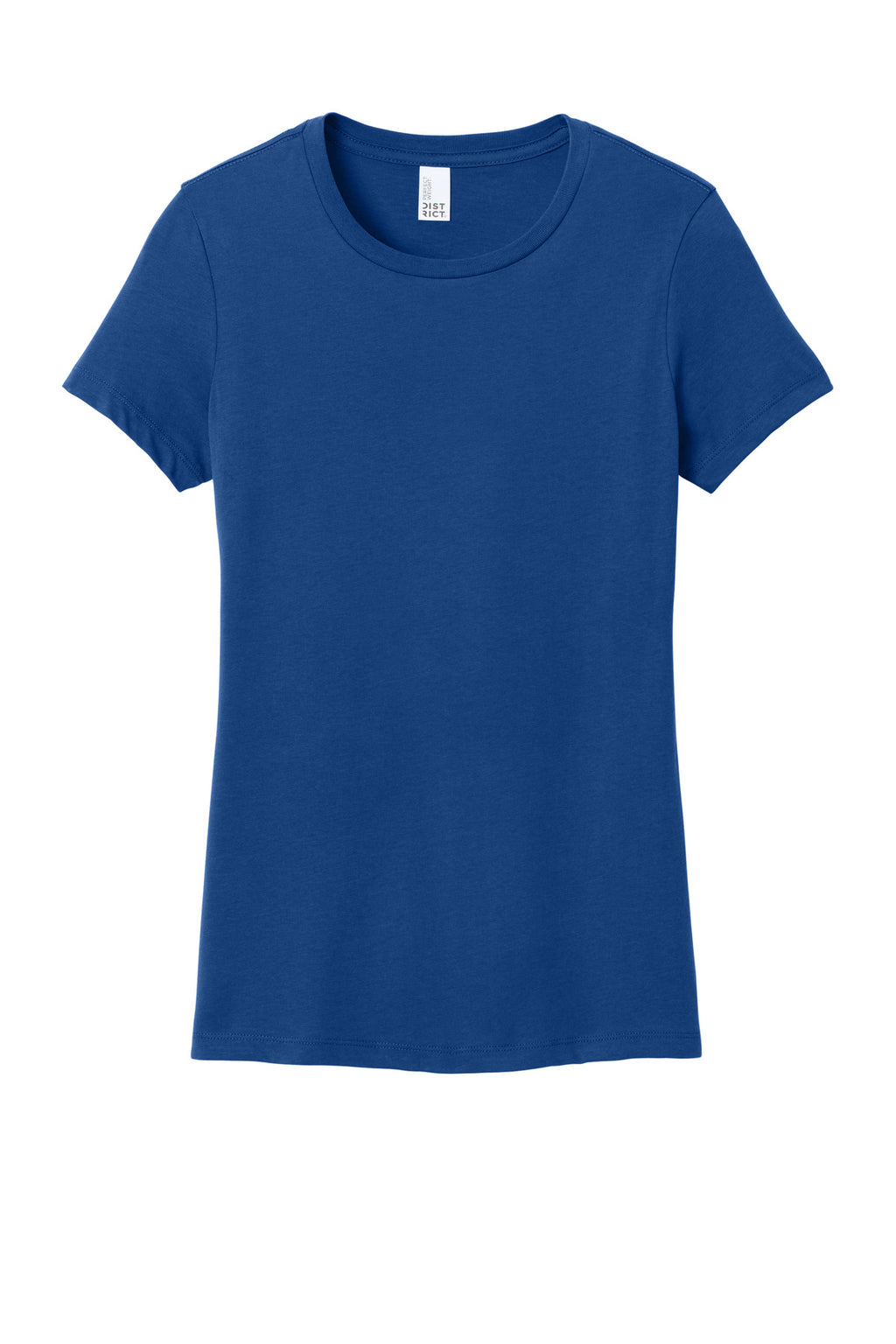 Front View of Deep Royal District Women's Perfect Weight Tee. DM104L