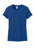 Front View of Deep Royal District Women's Perfect Weight Tee. DM104L