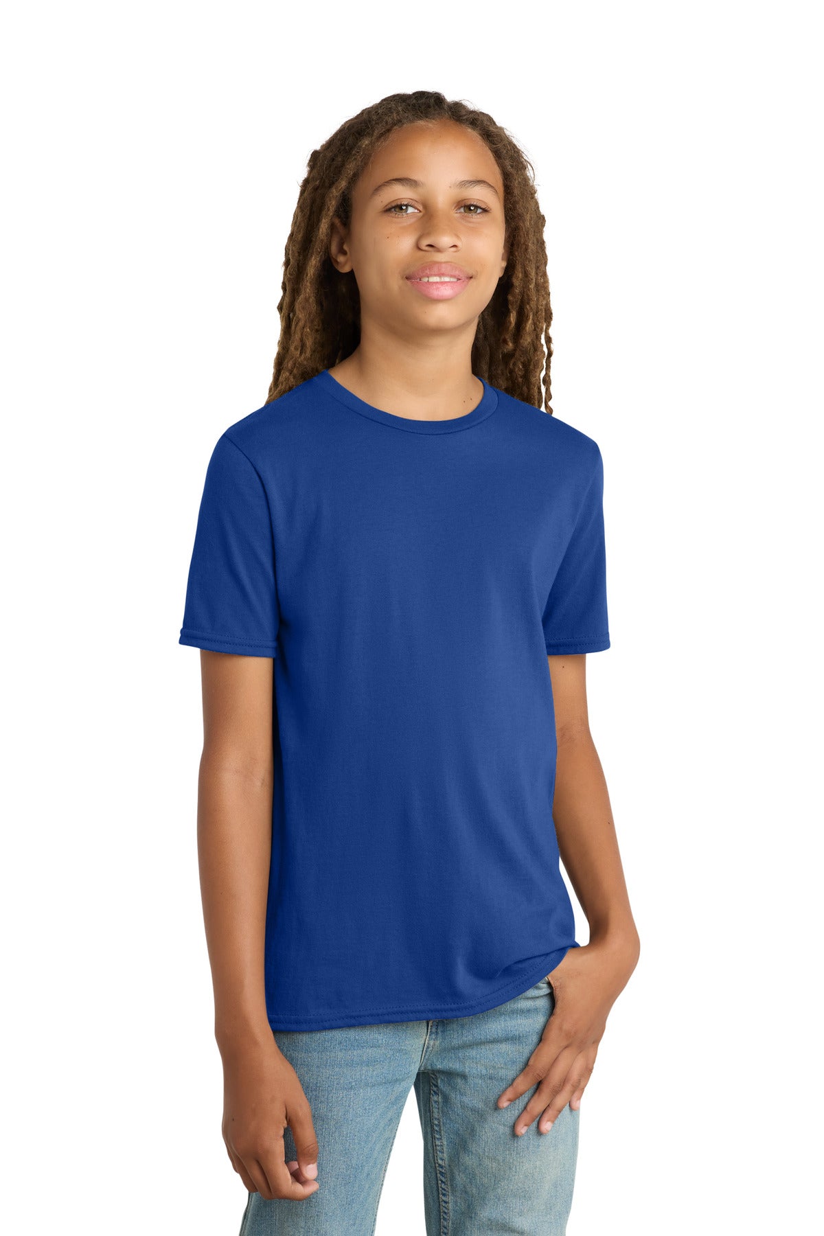 Front View of Deep Royal District Youth Very Important Tee . DT6000Y