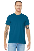 Front View of Deep Teal BELLA+CANVAS Unisex Jersey Short Sleeve Tee. BC3001