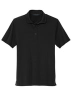 Front View of DeepBlack Mercer+Mettle Stretch Jersey Polo MM1014
