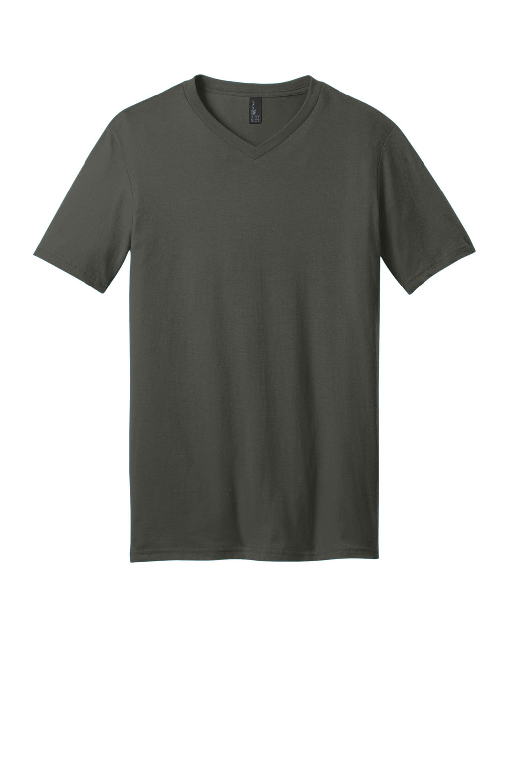 Front View of DeepestGry District Very Important Tee V-Neck. DT6500