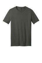 Front View of DeepestGry District Very Important Tee V-Neck. DT6500