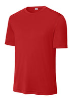 Front View of DeepRed Sport-Tek PosiCharge Competitor Tee. ST350