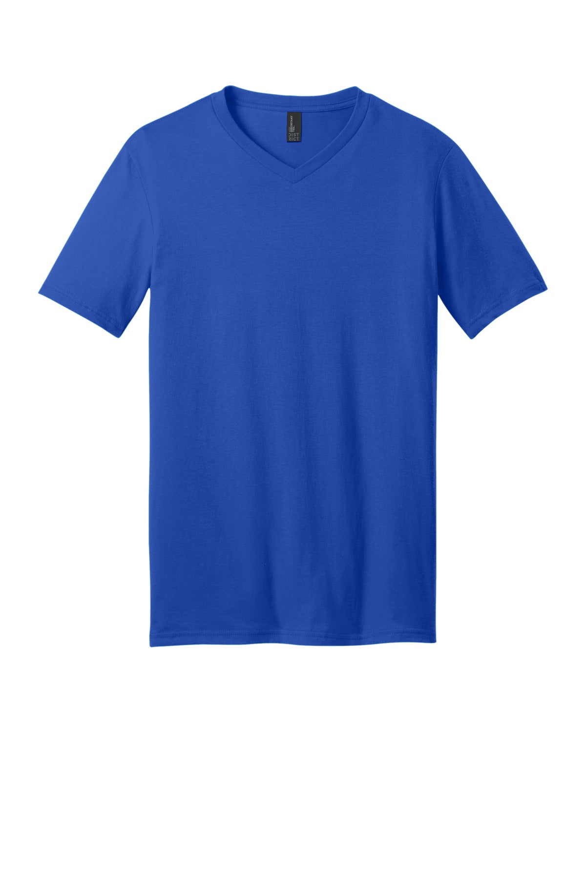 Front View of DeepRoyal District Very Important Tee V-Neck. DT6500