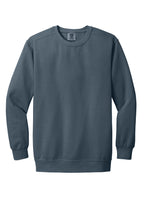 Front View of Denim COMFORT COLORS Ring Spun Crewneck Sweatshirt. 1566