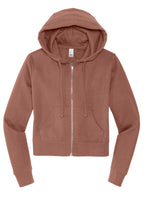 Front View of DesertRose District Women's V.I.T. Fleece Full-Zip Hoodie DT6103
