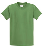 Front View of Dill Green Port & Co Essential Tee. PC61