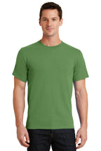 Front View of Dill Green Port & Co Essential Tee. PC61