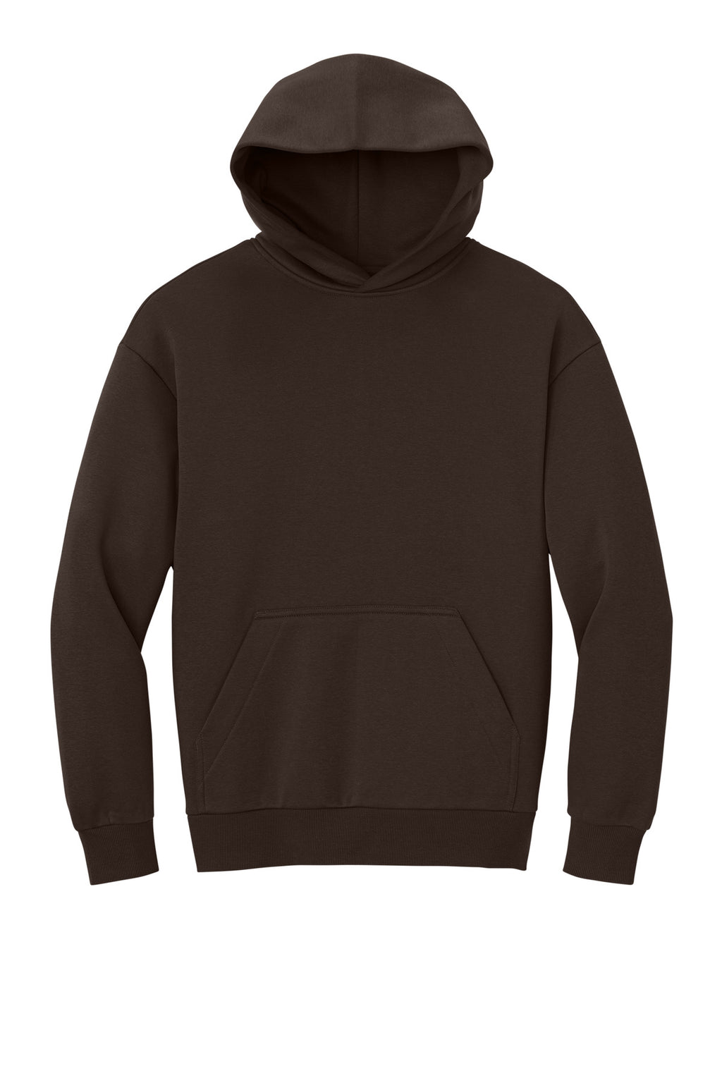 Front View of DkChocBrn District V.I.T. Heavyweight Fleece Hoodie DT6150