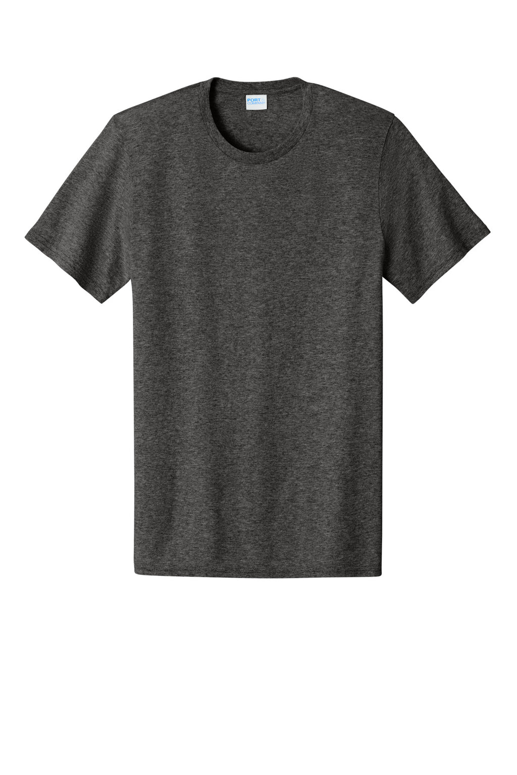 Front View of DkHtGry Port & Co Easy Cotton Tee PC43