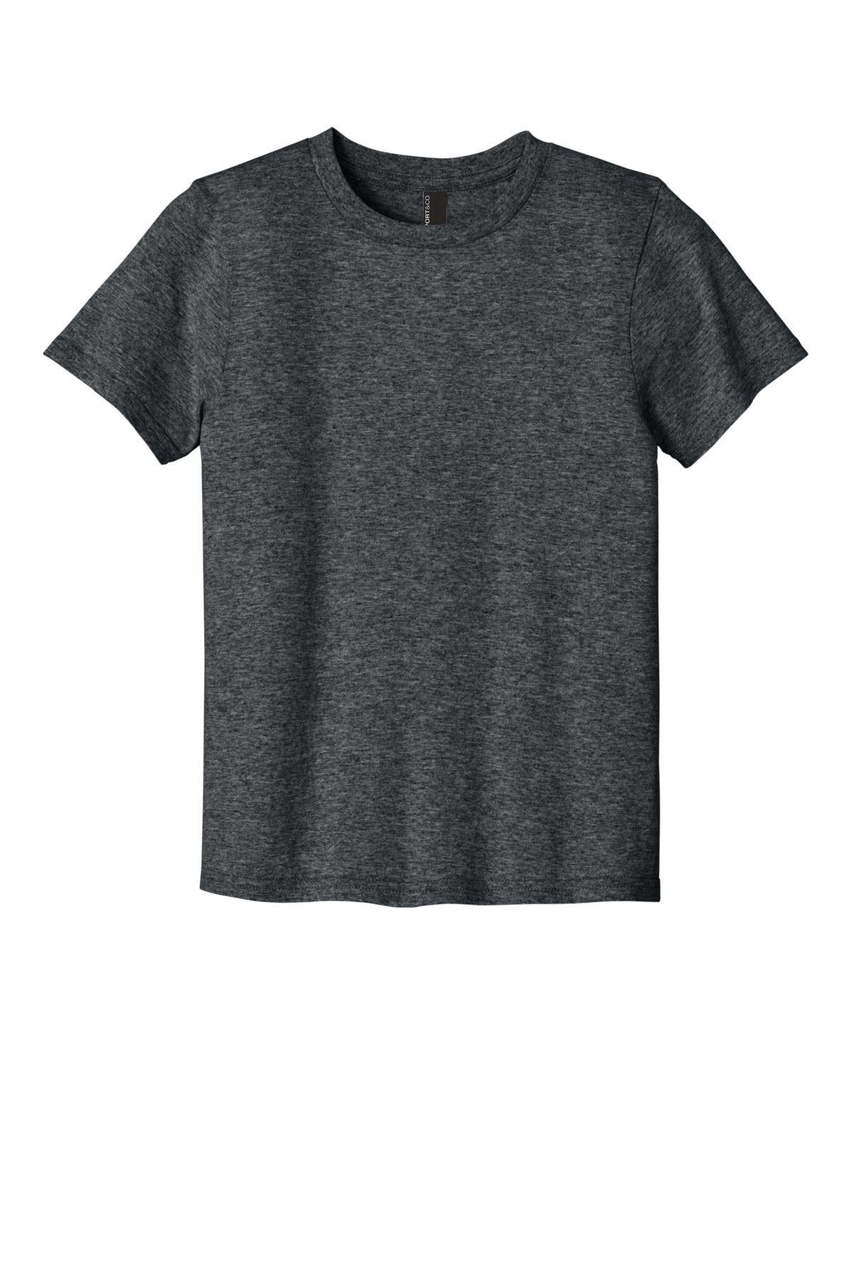 Front View of DkHtGry Port & Co Youth Easy Cotton Tee PC43Y