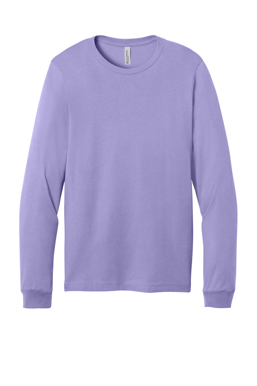 Front View of DkLavender BELLA+CANVAS Unisex Jersey Long Sleeve Tee. BC3501