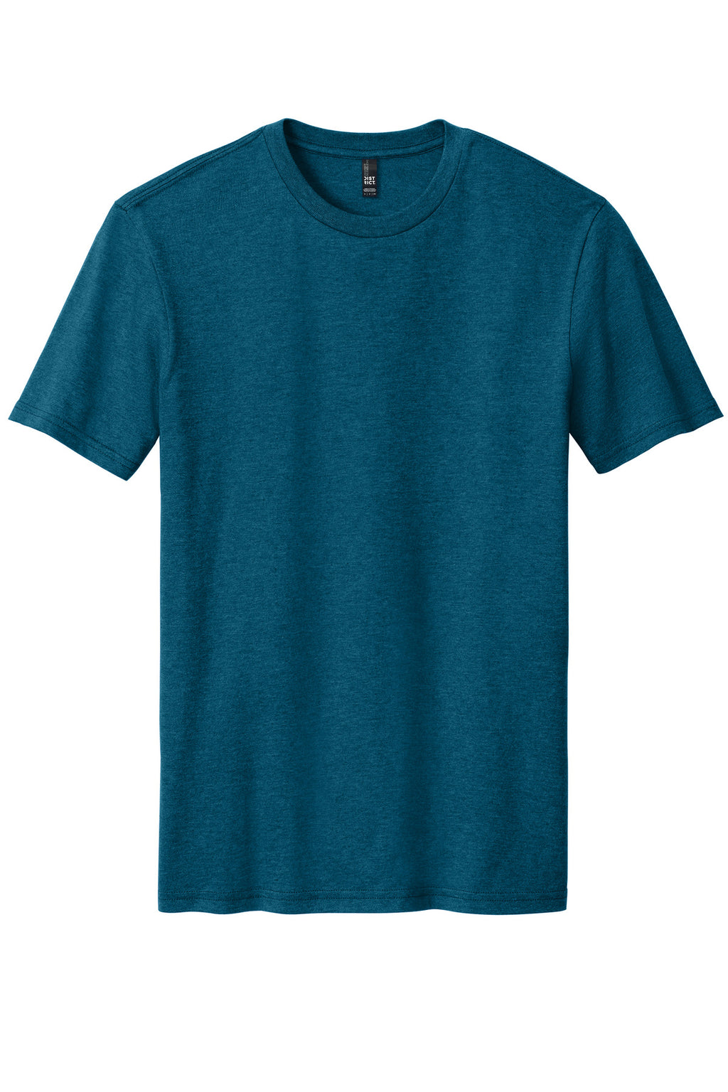 Front View of Dp Turqu Fleck District Perfect Blend CVC Tee. DM108