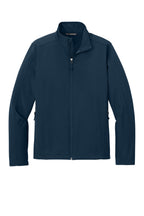 Front View of Dress Blue Nvy Port Authority Core Soft Shell Jacket. J317