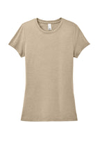 Front View of DsrtTanHtr District Women's Perfect Tri Tee. DM130L