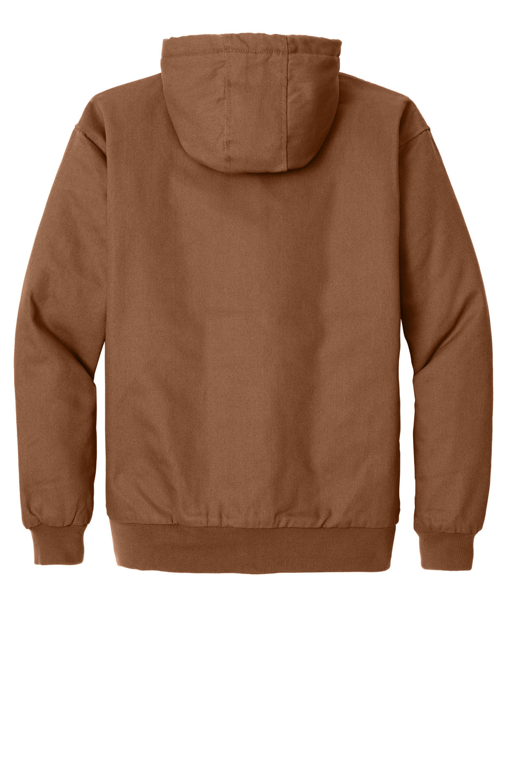 Front View of Duck Brown CornerStone - Duck Cloth Hooded Work Jacket. J763H