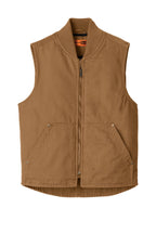 Front View of Duck Brown CornerStone Washed Duck Cloth Vest. CSV40