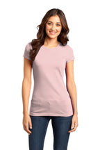 Front View of Dusty Lavender District Women's Fitted Very Important Tee . DT6001
